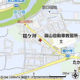 兵庫県丹波篠山市糯ケ坪19-4周辺の地図