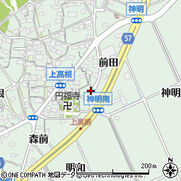 愛知県豊明市沓掛町前田周辺の地図