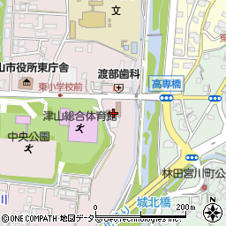 津山すこやか・こどもセンター周辺の地図