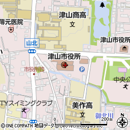 ゆうちょ銀行津山市役所内出張所 ＡＴＭ周辺の地図