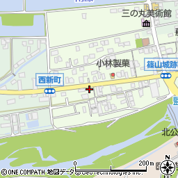 兵庫県丹波篠山市南新町300-1周辺の地図