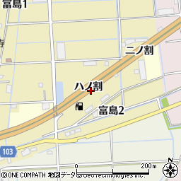 愛知県弥富市富島町（ハノ割）周辺の地図