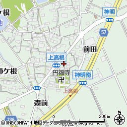 愛知県豊明市沓掛町上高根117周辺の地図