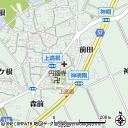 愛知県豊明市沓掛町上高根96周辺の地図
