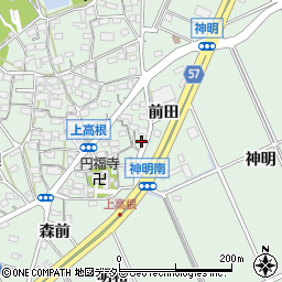 愛知県豊明市沓掛町上高根91周辺の地図