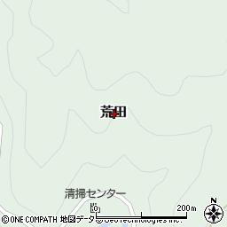 岡山県真庭市荒田周辺の地図