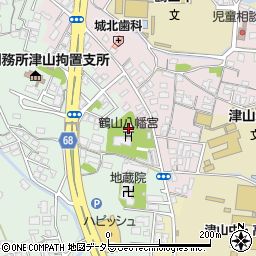 鶴山八幡宮周辺の地図