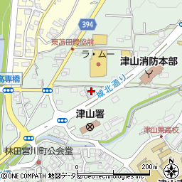 津山信用金庫林田支店周辺の地図