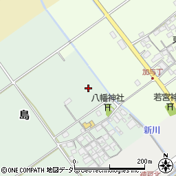 滋賀県蒲生郡竜王町島周辺の地図