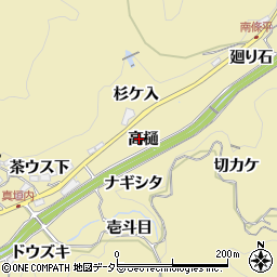 愛知県豊田市坂上町高樋周辺の地図