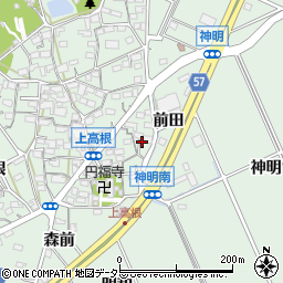 愛知県豊明市沓掛町上高根92周辺の地図