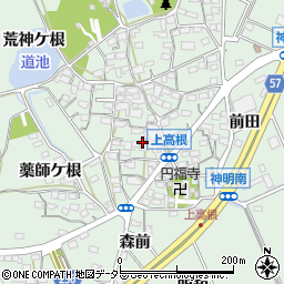 愛知県豊明市沓掛町上高根113周辺の地図
