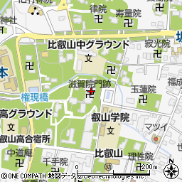 延暦寺滋賀院周辺の地図