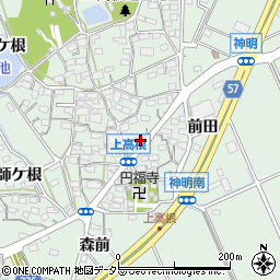 愛知県豊明市沓掛町上高根101周辺の地図