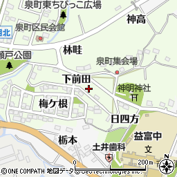 愛知県豊田市泉町下前田17-4周辺の地図