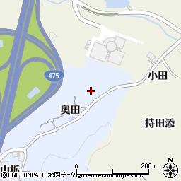 愛知県豊田市松平志賀町奥田周辺の地図