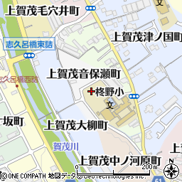 京都府京都市北区上賀茂音保瀬町周辺の地図