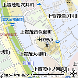 京都府京都市北区上賀茂音保瀬町周辺の地図
