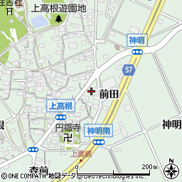 愛知県豊明市沓掛町上高根87周辺の地図
