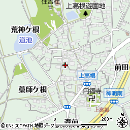 愛知県豊明市沓掛町上高根61周辺の地図