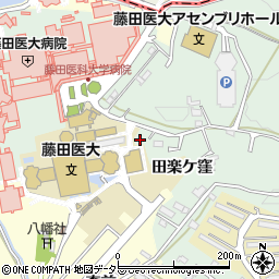 愛知県豊明市沓掛町田楽ケ窪周辺の地図