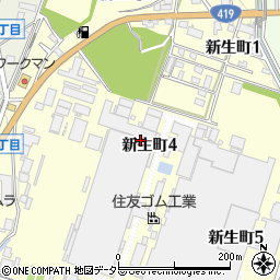 愛知県豊田市新生町周辺の地図