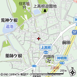 愛知県豊明市沓掛町上高根65周辺の地図