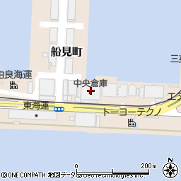 中央倉庫周辺の地図