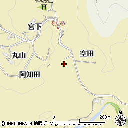 愛知県豊田市坂上町阿知田周辺の地図