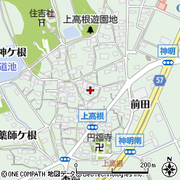 愛知県豊明市沓掛町上高根73周辺の地図
