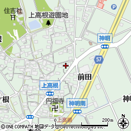 愛知県豊明市沓掛町上高根78周辺の地図