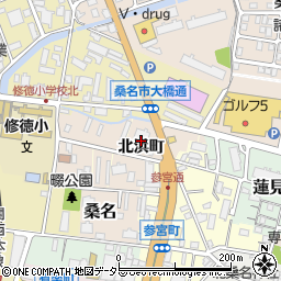 三重県桑名市北浜町周辺の地図