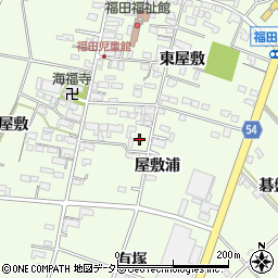 愛知県みよし市福田町屋敷浦周辺の地図