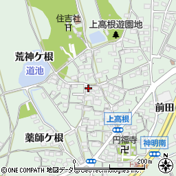 愛知県豊明市沓掛町上高根45周辺の地図
