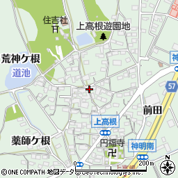 愛知県豊明市沓掛町上高根周辺の地図