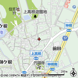 愛知県豊明市沓掛町上高根37周辺の地図