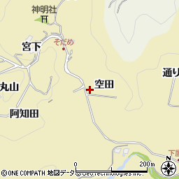 愛知県豊田市坂上町空田周辺の地図
