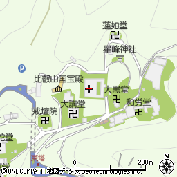 比叡山延暦寺　根本中堂周辺の地図