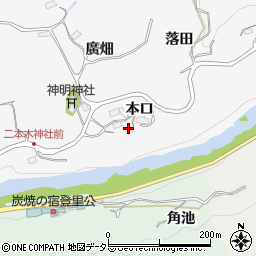 愛知県豊田市穂積町本口周辺の地図