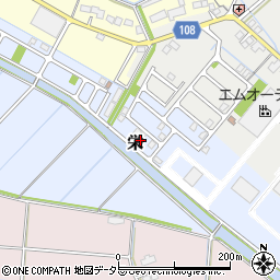 三重県桑名郡木曽岬町栄周辺の地図