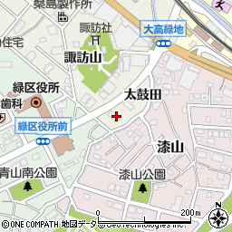ファミリーマート緑太鼓田店周辺の地図