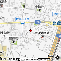 滋賀県大津市坂本3丁目16周辺の地図