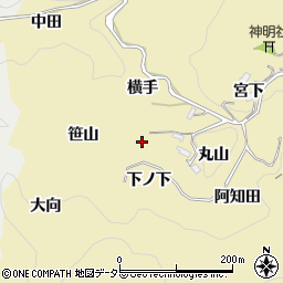 愛知県豊田市坂上町笹山周辺の地図