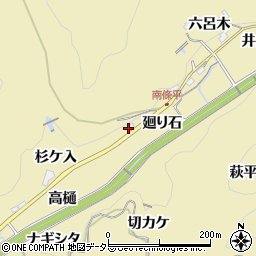 愛知県豊田市坂上町（廻り石）周辺の地図