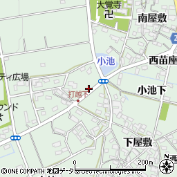 愛知県みよし市打越町下鏡塚周辺の地図