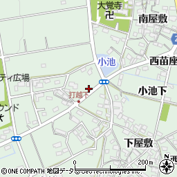 愛知県みよし市打越町（下鏡塚）周辺の地図
