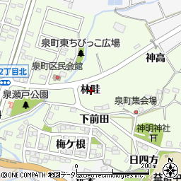 愛知県豊田市泉町林畦周辺の地図