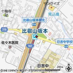 比叡山坂本駅周辺の地図