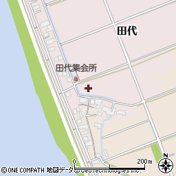 三重県桑名郡木曽岬町田代周辺の地図