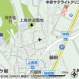 愛知県豊明市沓掛町上高根30周辺の地図